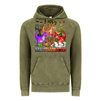 Vintage Olive happy hallothanksmas dinosaur Vintage Hoodie - texasbilliewilder