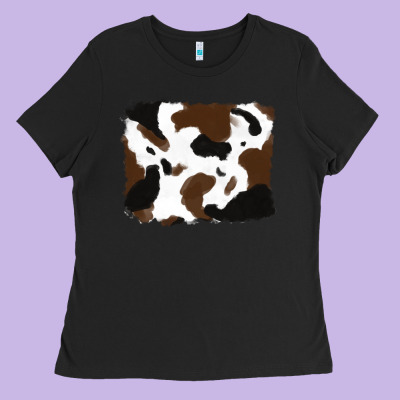 Cowhide Ladies Tee Designed By Ranaportraitstore