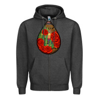 Charcoal Heather mexican teardrop Zipper Hoodie - BundleAndBundleShop