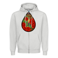 Dove Grey mexican teardrop Zipper Hoodie - BundleAndBundleShop