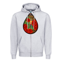 Heather Grey mexican teardrop Zipper Hoodie - BundleAndBundleShop