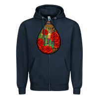 Navy mexican teardrop Zipper Hoodie - BundleAndBundleShop