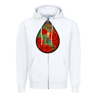 White mexican teardrop Zipper Hoodie - BundleAndBundleShop