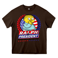 Chocolate Brown ralph for president Heavy Core Tee - tuanDangUi