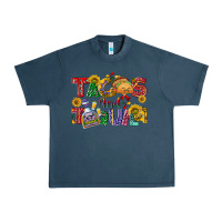 Midnight Navy Tacos and tequila Urban Heavy Tee - NancyCooperArtShop