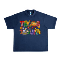 Navy Tacos and tequila Urban Heavy Tee - NancyCooperArtShop