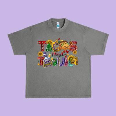 Tacos And Tequila Urban Heavy Tee Designed By Nancycooperartshop
