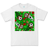 White soccer gnomes and hearts seamless pattern Premium Tee - BundleAndBundleShop