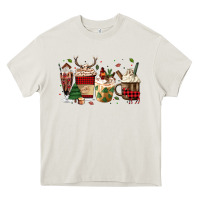 Cream lumberjack coffee Heavy Core Tee - MaliasSmallBusiness