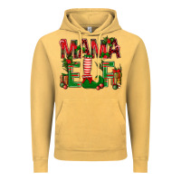 Vintage Mustard Christmas Mama Elf Vintage Hoodie - NancyCooperArtShop