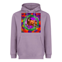 Lavender halloween red angus bull Heavyweight Hoodie - LillyAllenDesigns