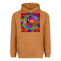 Meerkat halloween red angus bull Heavyweight Hoodie - LillyAllenDesigns
