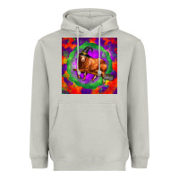 Moon Dust halloween red angus bull Heavyweight Hoodie - LillyAllenDesigns