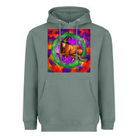 Sage halloween red angus bull Heavyweight Hoodie - LillyAllenDesigns