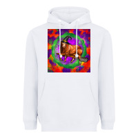 White halloween red angus bull Heavyweight Hoodie - LillyAllenDesigns