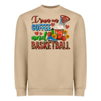 Mushroom I Run On Coffee And Basketball Frappe Heavyweight Sweatshirt - FaDigitalArtStudio
