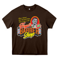 Chocolate Brown floyd's barbershop Heavy Core Tee - tuanDangUi