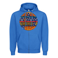 True Royal african fabric pattern round earrings Zipper Hoodie - BundleAndBundleShop