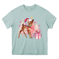 Arona reindeer pink christmas Heavy Core Tee - MaliasSmallBusiness