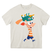 Cream phineas and perry Heavy Core Tee - tuanDangUi