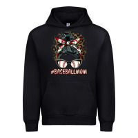 Black baseballmom messy bun Urban Hoodie - BarkalooDesign