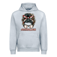 Heather Grey baseballmom messy bun Urban Hoodie - BarkalooDesign