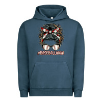 Pigment Midnight Navy baseballmom messy bun Urban Hoodie - BarkalooDesign