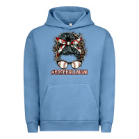 Pigment Pebble Blue baseballmom messy bun Urban Hoodie - BarkalooDesign