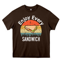 Chocolate Brown enjoy every sandwich   sandwich gift   sandwich lover   funny gift ide Heavy Core Tee - tuanDangUi