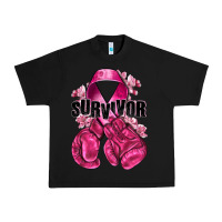 Black Survivor Breast Cancer with boxing gloves Urban Heavy Tee - NancyCooperArtShop