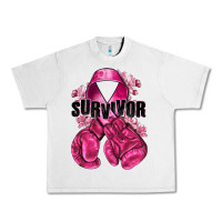 Lunar Rock Survivor Breast Cancer with boxing gloves Urban Heavy Tee - NancyCooperArtShop