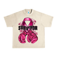 Sandshell Survivor Breast Cancer with boxing gloves Urban Heavy Tee - NancyCooperArtShop