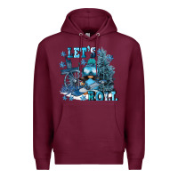 Burgundy let's roll Premium Hoodie - FaDigitalArtStudio