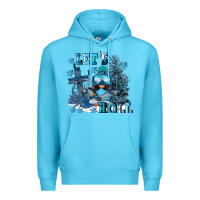 Ocean Blue let's roll Premium Hoodie - FaDigitalArtStudio