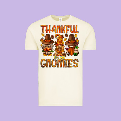 Thankful For My Gnomies Vintage Tee Designed By Nancycooperartshop