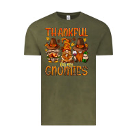 Vintage Olive thankful for my gnomies Vintage Tee - NancyCooperArtShop