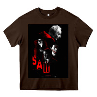 Chocolate Brown saw movie Heavy Core Tee - tuanDangUi