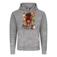 Cloud Rock santa's favorite para afro messy bun Vintage Hoodie - texasbilliewilder