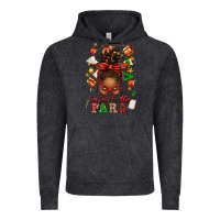 Vintage Black santa's favorite para afro messy bun Vintage Hoodie - texasbilliewilder