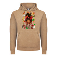 Vintage Coffee santa's favorite para afro messy bun Vintage Hoodie - texasbilliewilder