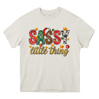 Cream Sassy litte thing Heavy Core Tee - NancyCooperArtShop