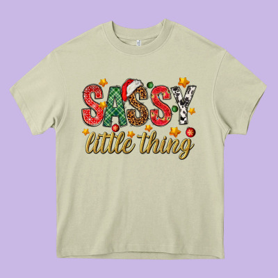 Sassy Litte Thing Heavy Core Tee Designed By Nancycooperartshop