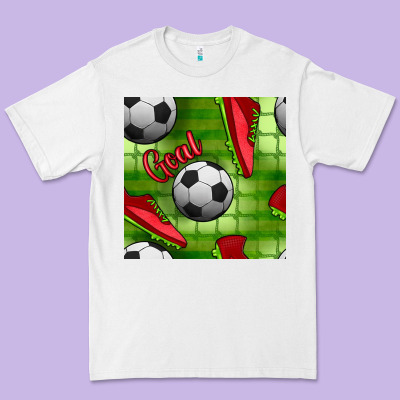 Soccer Shoes Goal Seamless Pattern Premium Tee Designed By Bundleandbundleshop