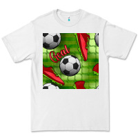 White soccer shoes goal seamless pattern Premium Tee - BundleAndBundleShop