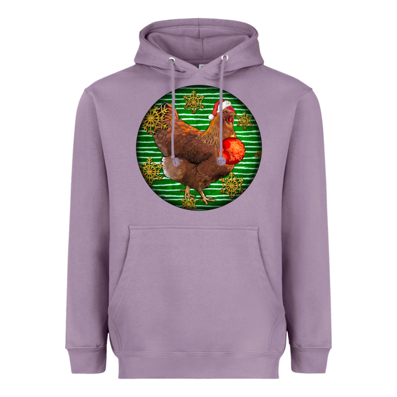New Hampshire Red Chicken Christmas Heavyweight Hoodie by LillyAllenDesigns | Teevron