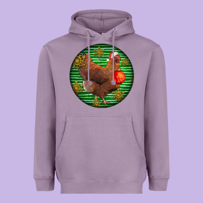 New Hampshire Red Chicken Christmas Heavyweight Hoodie Designed By Lillyallendesigns