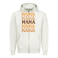 Oatmeal Heather fall mama Zipper Hoodie - BundleAndBundleShop