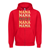 Red fall mama Zipper Hoodie - BundleAndBundleShop