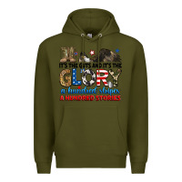 Army Green it's the guts and it's the glory a hundred stories Premium Hoodie - RanaPortraitStore