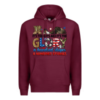 Burgundy it's the guts and it's the glory a hundred stories Premium Hoodie - RanaPortraitStore